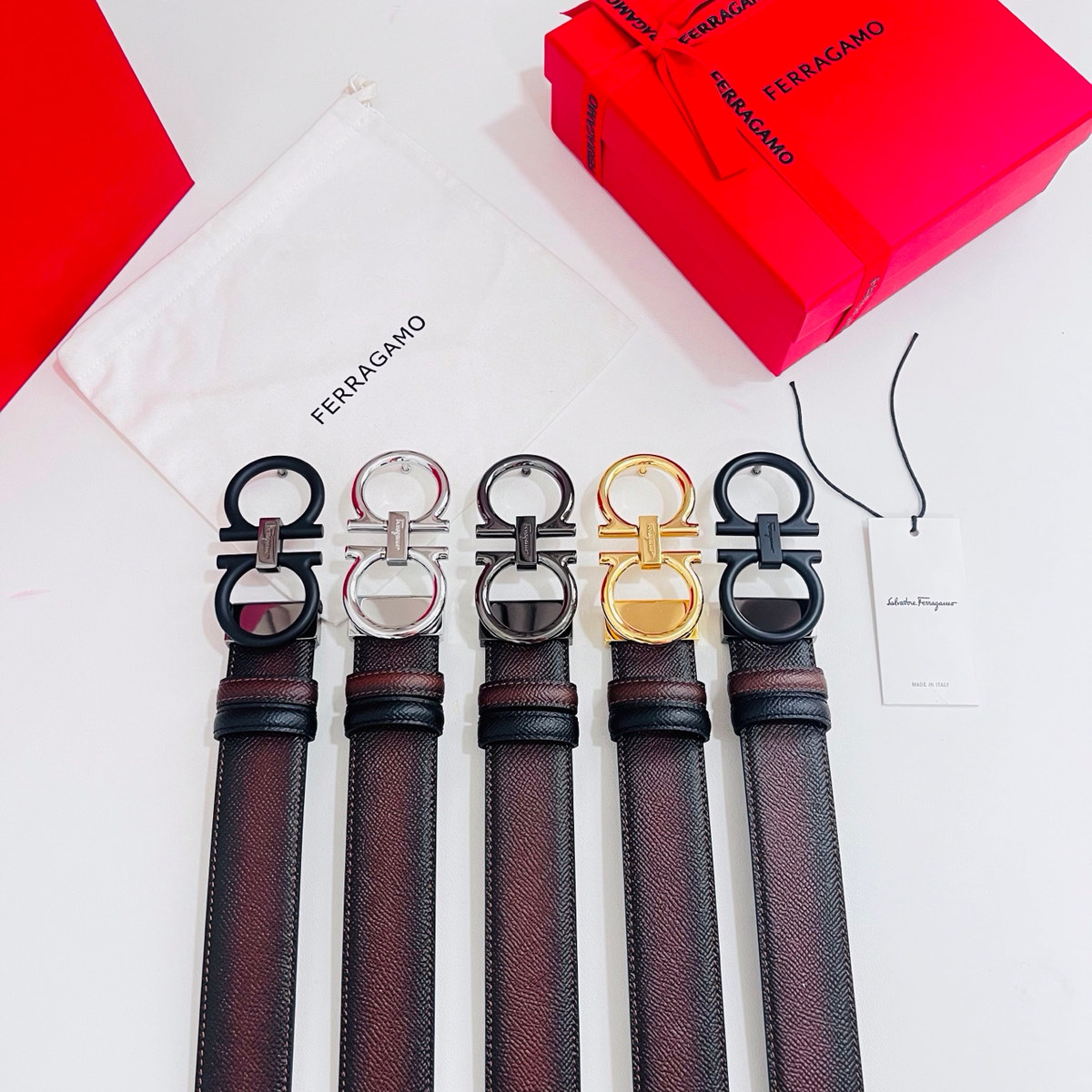 Ferragamo Gancini Reversible 35 mm, overall belt view