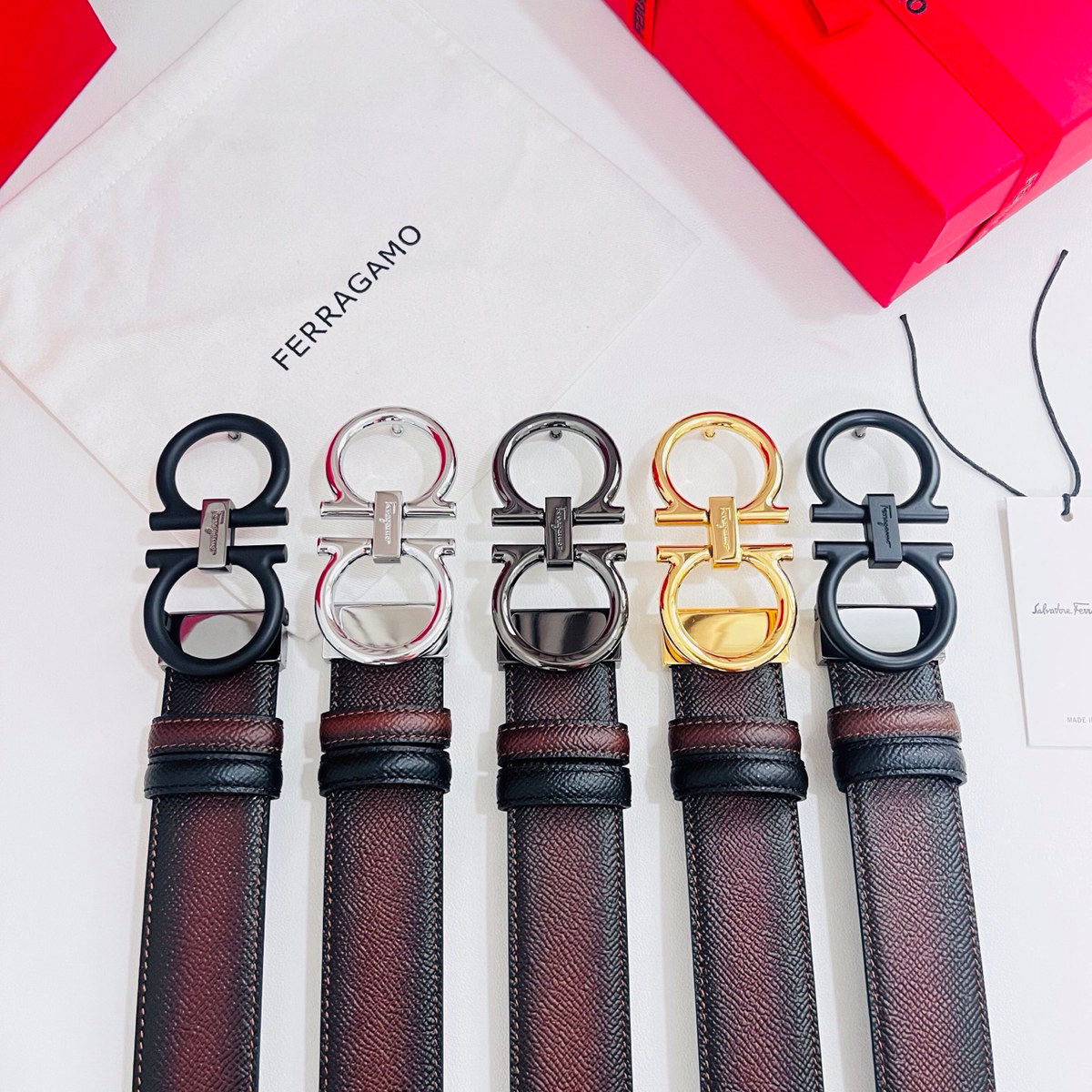 Ferragamo Gancini Reversible 35 mm, alternate strap face